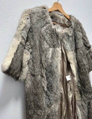 Abrigo Amaya Arzuaga Pelo Talla 40  Gris