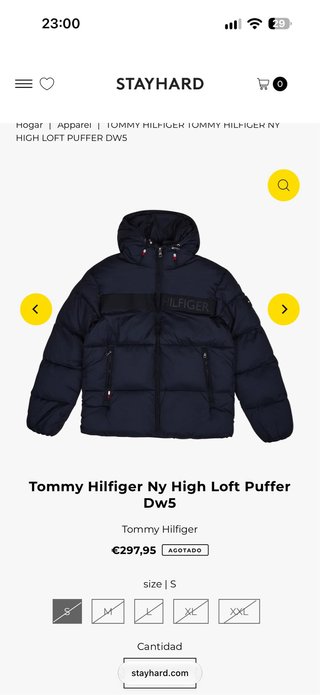 Chaqueta Plumas Tommy Hilfiger