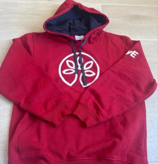 Sudadera con capucha roja