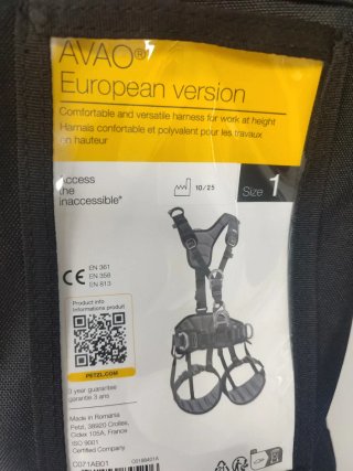 Arnés Petzl AVAO European version