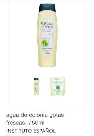 Agua de Colonia Gotas Frescas 750ml