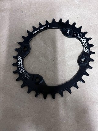 Plato BPART Ovalado MTB Negro. BCD 96