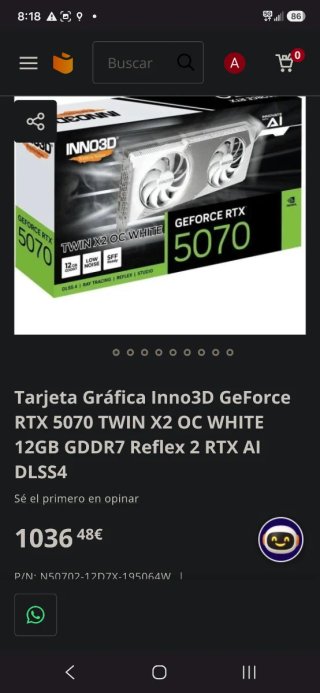 Tarjeta Gráfica Inno3D GeForce RTX 5070 OC  12GB