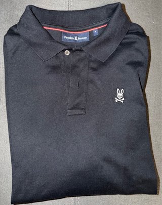 Polo Psycho Bunny Negro Nuevo sin etiqueta