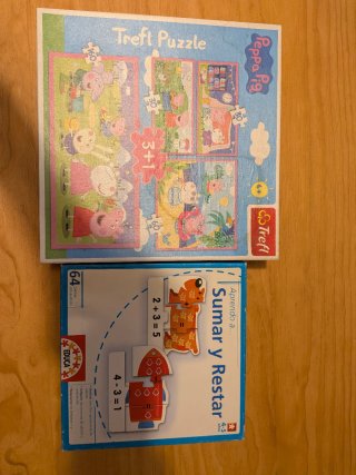 Lote de 2 Juegos Educativos: Puzzles y Matemáticas