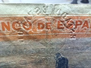 Billete 100 Ptas 1925 Felipe II. Sello en Seco.
