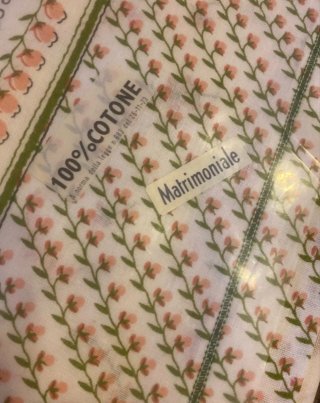 Lenzuolo matrimoniale vintage cotone