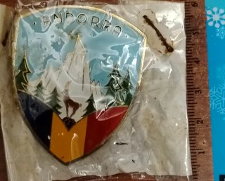 Chapa Andorra Montañas Ciervo per moto vespa