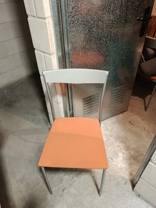 Set de 4 Sillas de Aluminio Naranjas