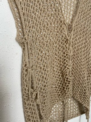 Camiseta de Rejilla Beige