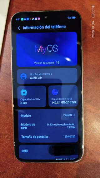 ZTE Nubia 22408N 256GB Beige/Blanco