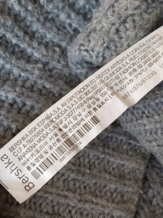 Jersey Bershka gris talla XS