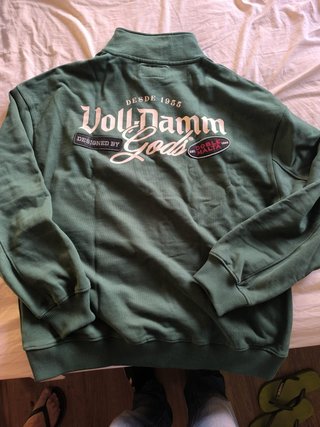 Sudadera Voll-Damm x Gods Brand Verde Talla L/XL