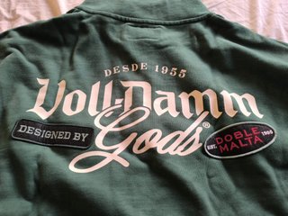 Sudadera Voll-Damm x Gods Brand Verde Talla L/XL