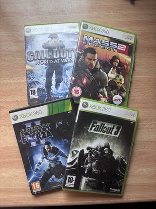 Lote 4 Juegos Xbox 360: Call of Duty, Mass Effect
