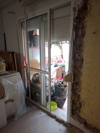 Balconera aluminio blanca