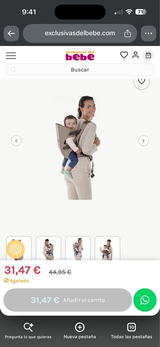 Mochila Portabebé Jané Dual