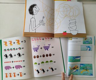 4 libros actividades niños. Aprendizaje divertido