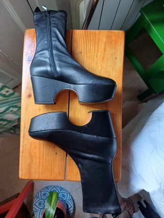 Botines Clergerie de Piel Elástica Negros