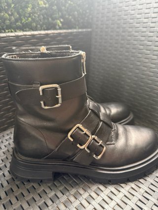 Botines de Piel Negros Talla 40