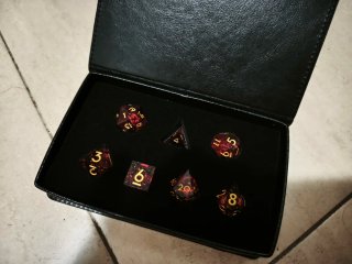 Set dados de rol, con caja de presentación