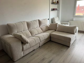 Sofá Chaise Longue Beige