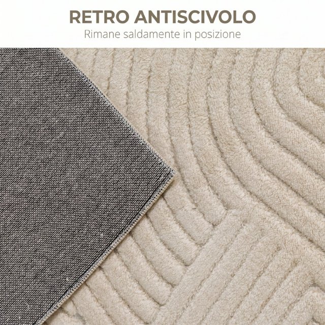 Alfombra de salón de poliéster y algodón 230x160cm