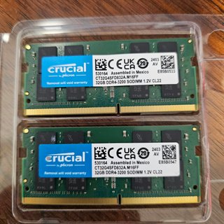 Kit RAM Crucial 64GB (2x32GB) DDR4 3200MHz