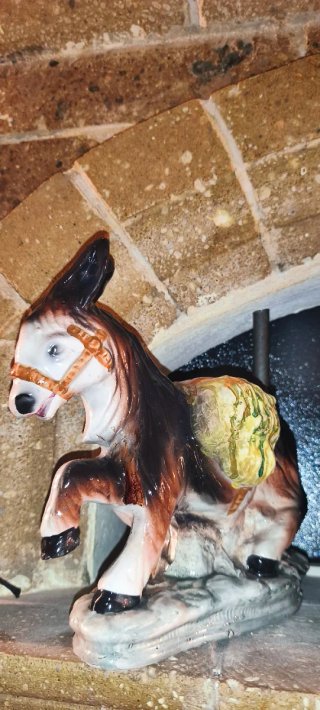 Statuetta Asinello Vintage Ceramica
