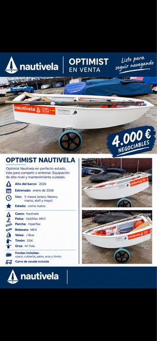 Optimist Nautivela 2026 - Listo para navegar