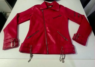 Cazadora Roja Estilo cuero