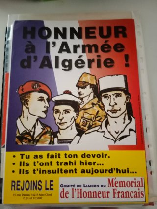 Cartel de la OAS -Ejército Francés en  Argelia.