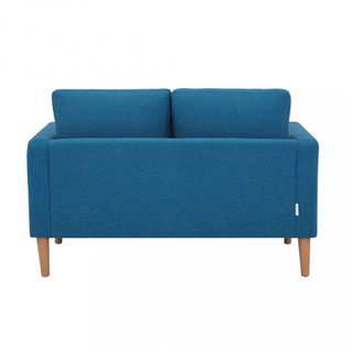Divano Soggiorno 2 Posti Tessuto Blu 124x73x82cm