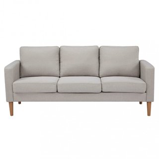 Divano Soggiorno 3 Posti Tessuto Beige 177x73x82cm