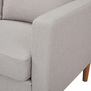 Divano Soggiorno 3 Posti Tessuto Beige 177x73x82cm