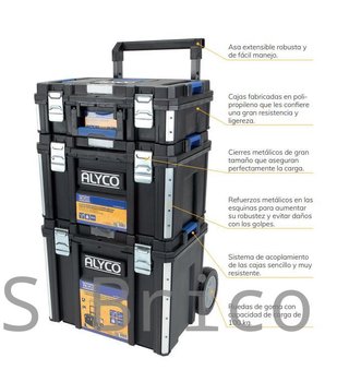 Conjunto Modular 3 Cajas Herramientas Alyco 129620