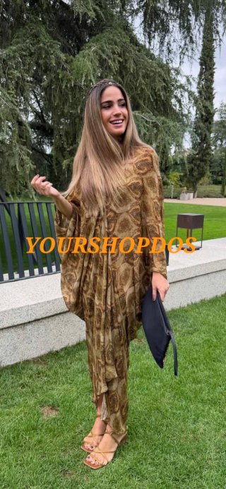 Vestido Túnica Estampado Zara Talla M