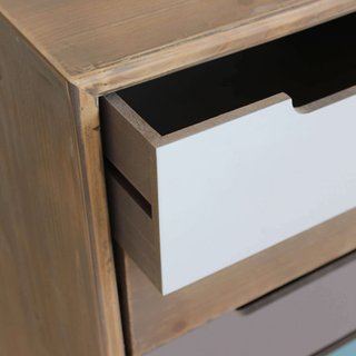 Cassettiera 5 Cassetti 46x37x64cm in Legno di Pino