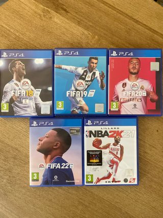 Lote Juegos PS4: FIFA 18-22 + NBA 2K21