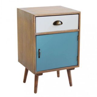 Comodino con Anta e Cassetto 40x37x46cm in Legno