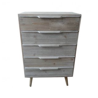 Cassettiera 5 Cassetti Scandinava in Legno 60x95cm