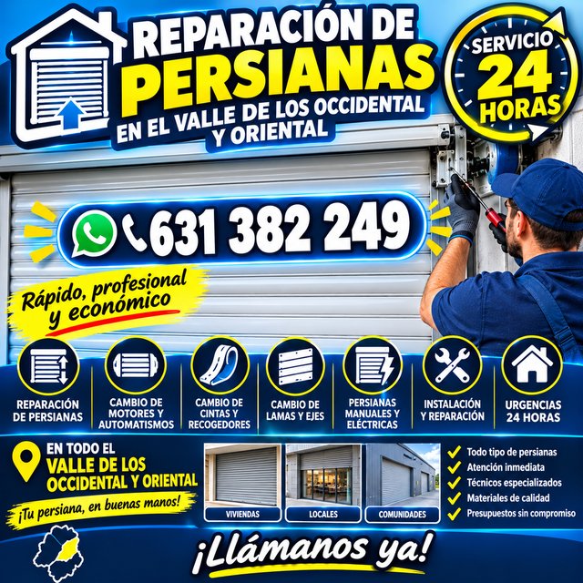 Reparación de persianas 24h