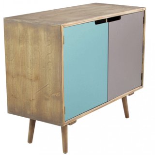 Madia Soggiorno 2 Ante 80x48cm Legno di Pino e MDF