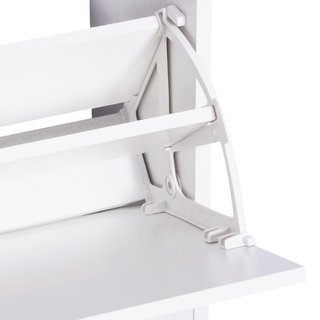 Recibidor de aglomerado, zapatero y espejo, blanco