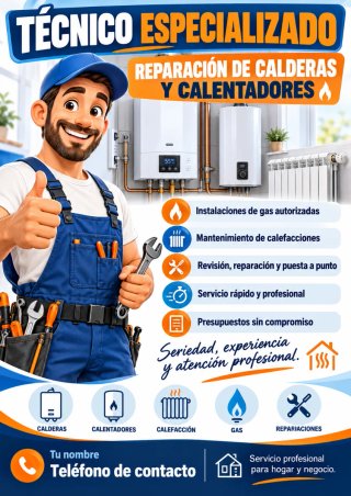Técnico especializado en calderas y gas