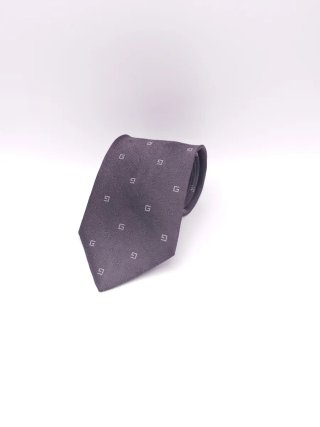 Corbata Givenchy Seda Gris Logo Vintage