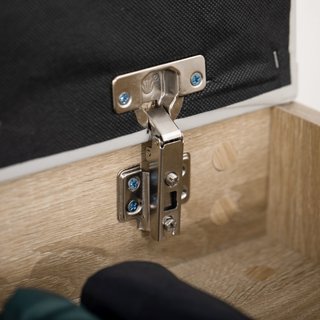 Banco zapatero de MDF y polipiel con cojín 80x30cm