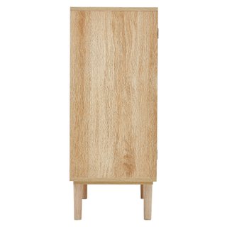 Credenza in Rattan con 2 Ante Magnetiche e Ripiani