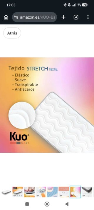 Colchón de Cuna Kuo Baloo Plus 115x55cm