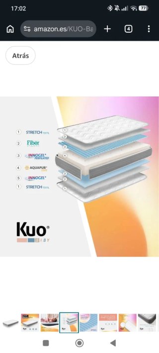 Colchón de Cuna Kuo Baloo Plus 115x55cm